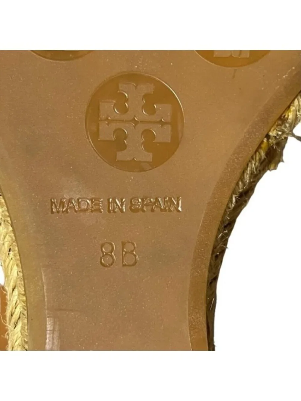 Tory Burch Swan Espadrille Wedge Sandals Ankle Strap Women's Size 8 B